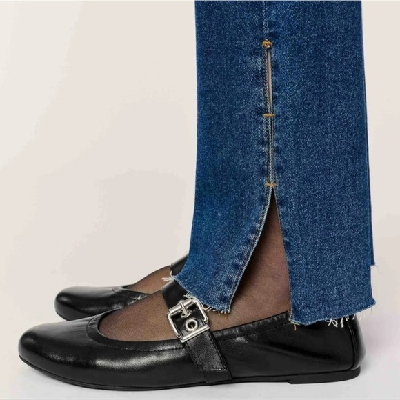 Warp + Weft MAB Slim Straight Side Slit Jeans 26 High Waisted - Picture 3 of 12